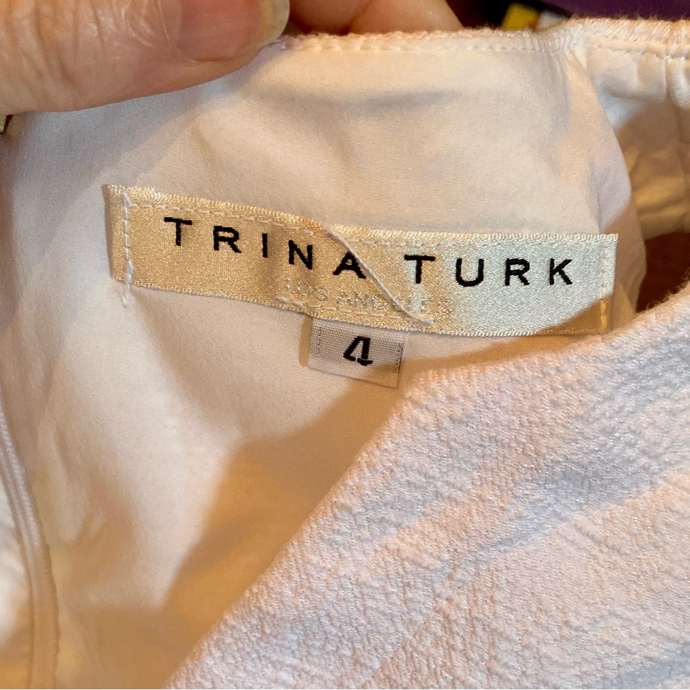 TRINA TURK TORCH SLEEVELESS DRESS IN WHITE BRIDAL PARTY SZ 4 *NWT* - Picture 9 of 14